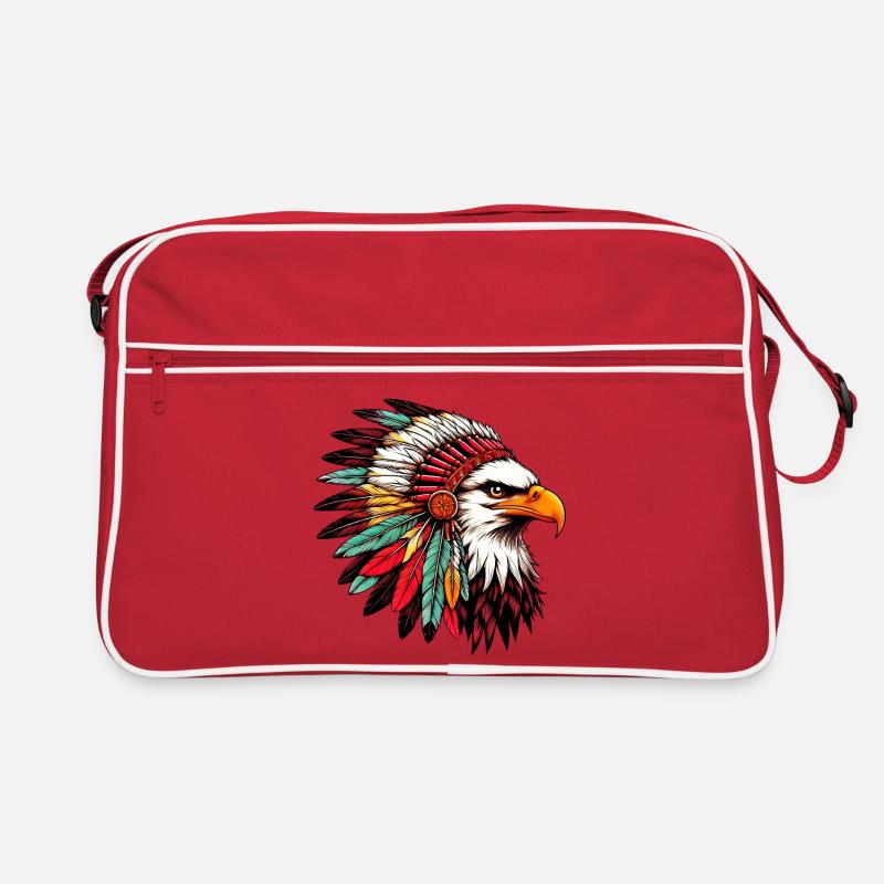American Indian Eagle American Red Skins Retro Bag