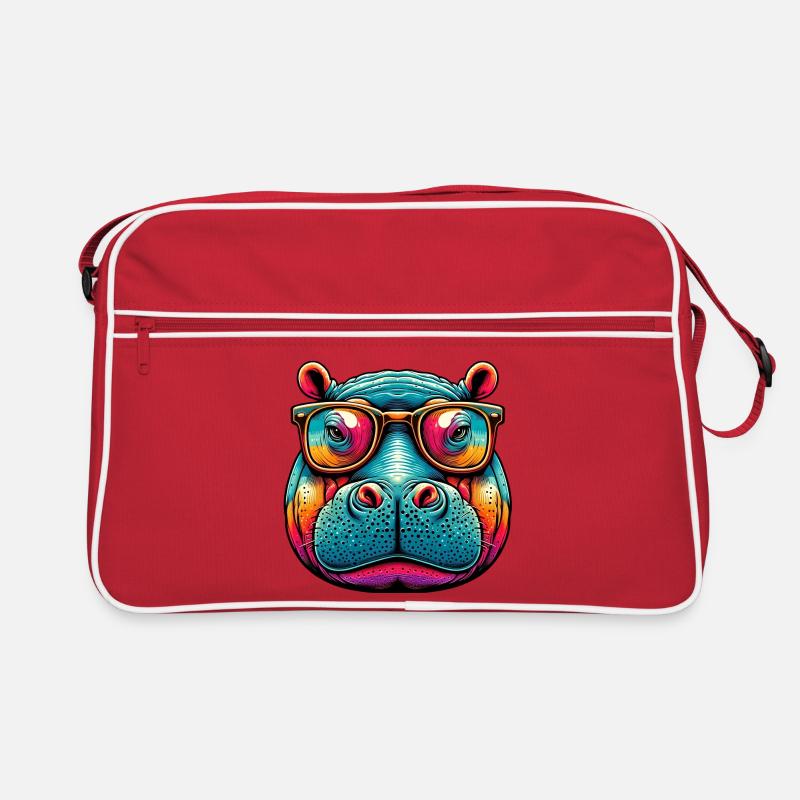 Nilpferd Retro Tasche