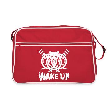 Alarm clock - Sac Retro - rouge/blanc - Devant