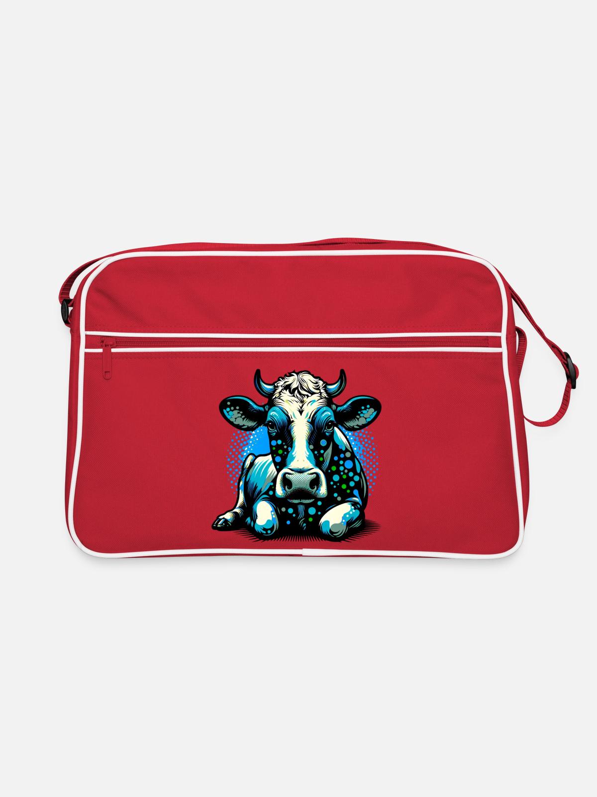 Vache - Sac Retro - rouge/blanc - Devant