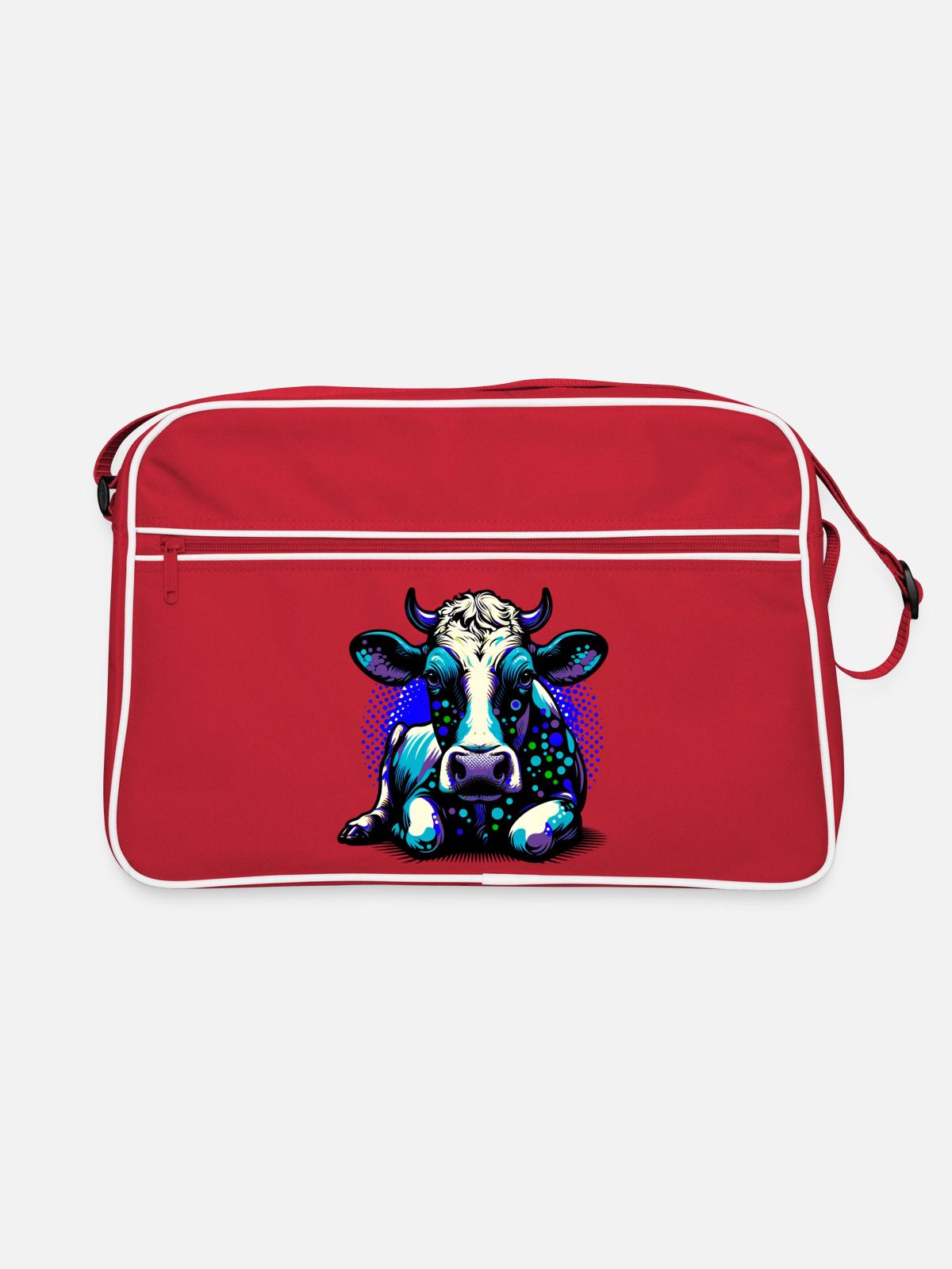 Vache - Sac Retro - rouge/blanc - Devant