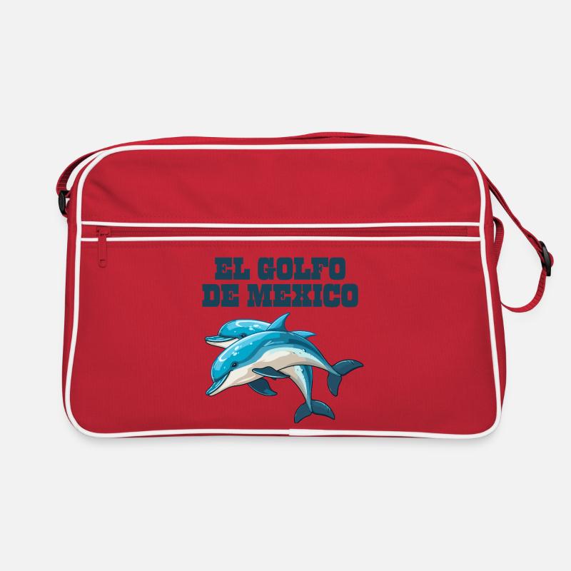 El Golfo De México Dauphin Golfe Du Mexique - Sac Retro - rouge/blanc