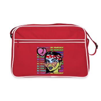 Soyez vous-même - Sac Retro - rouge/blanc - Devant