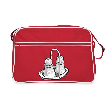 Salt Shakers | Salt shaker - Retro Bag - red/white - Front