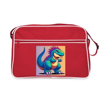 dinosaur - Retro Bag - red/white - Front