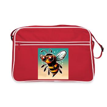 abeille - Sac Retro - rouge/blanc - Devant