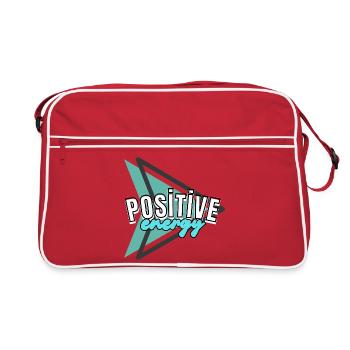 Positiver Energi - Retro Tasche - Rot/Weiß - Vorne