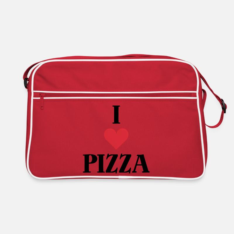 I Love Pizza Saying Retro Bag