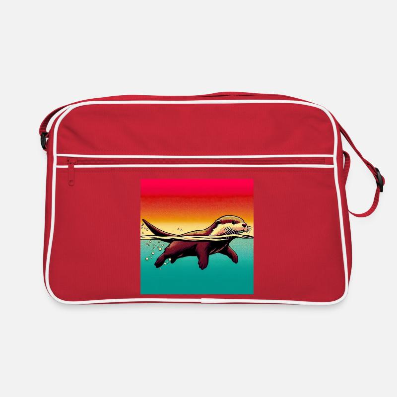 Otter - Retro Tasche - Rot/Weiß