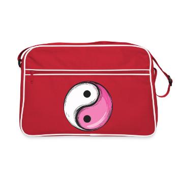Version rose Yin et Yang :) - Sac Retro - rouge/blanc - Devant