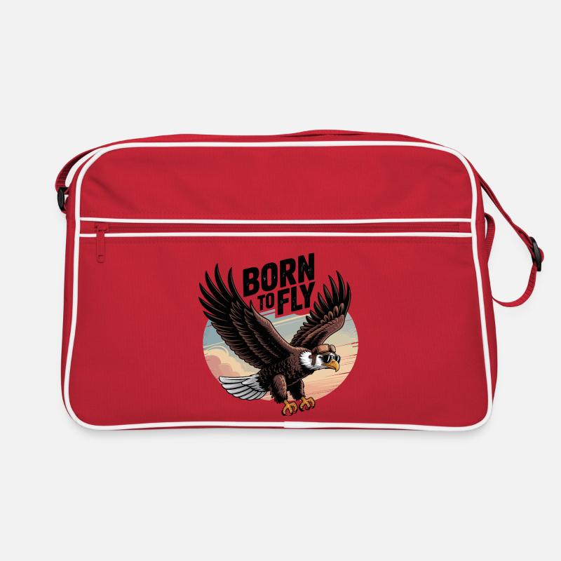 Vigilant Eagle with Sunglasses and Aviator Cap Retro Bag