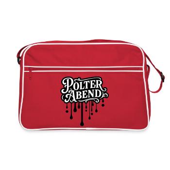 Polter Abend Polterhochzeit - Retro Tasche - Rot/Weiß - Vorne