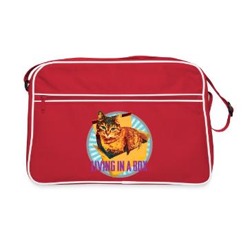 Katzenliebhaber - Im Karton :-) - Retro Tasche - Rot/Weiß - Vorne