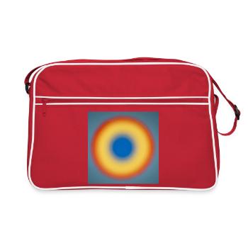 Blue circle_001 - Retro Bag - red/white - Front