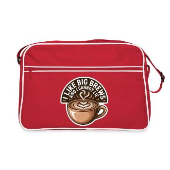 Big Brews Coffee cup with hearts  Retro Café Vibes - Retro Tasche - Rot/Weiß - Vorne