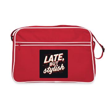 Spätes, aber stilvolles Retro-Skript - Retro Tasche - Rot/Weiß - Vorne