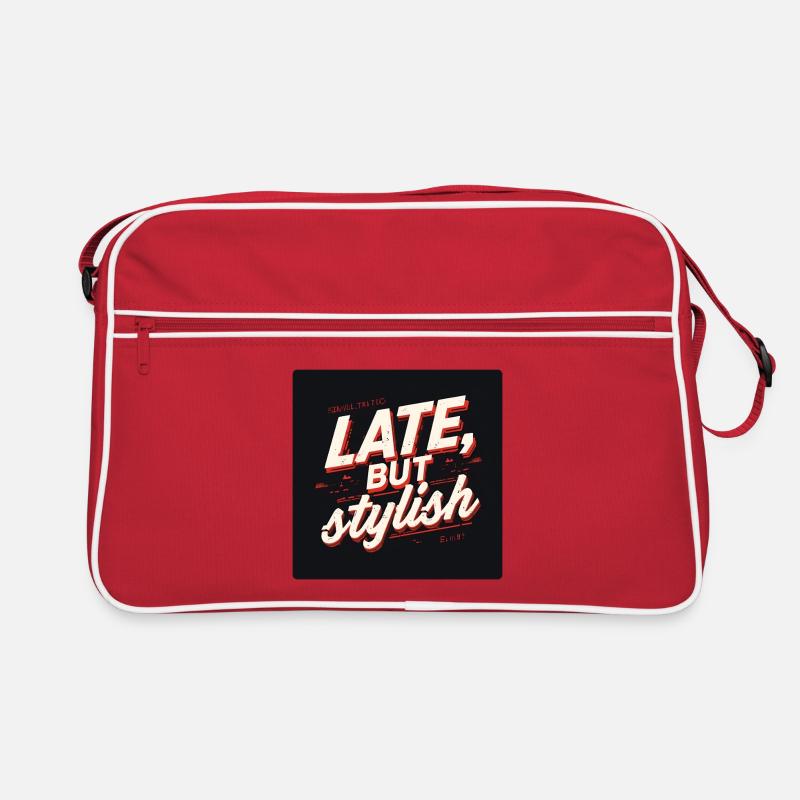 Late, But Stylish Retro Script Sac Retro