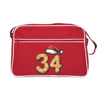 34 Number Cookie Christmas - Retro Bag - red/white - Front