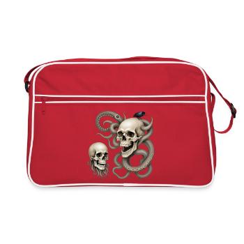 SKULL #1 - dark hell - Sac Retro - rouge/blanc - Devant