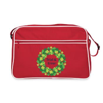Shamrock Wreath Trial & Error - Retro Bag - red/white - Front