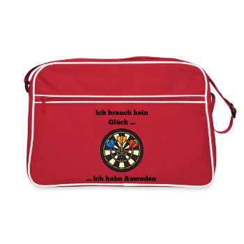 Motif coloré de cible de fléchettes - Sac Retro - rouge/blanc - Devant