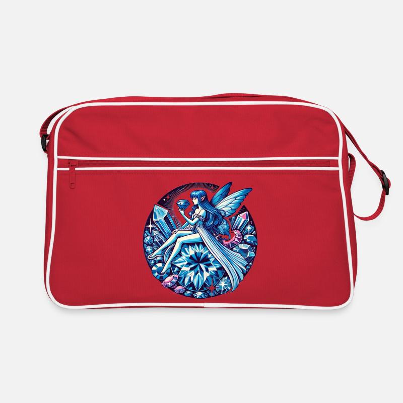 Fée de Cristal sur des Cristaux Sac Retro