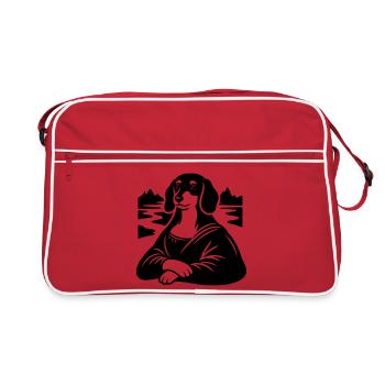 Portrait de Lisa teckel - Sac Retro - rouge/blanc - Devant