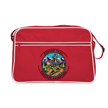 Mountain Path Cyclist Badge - Retro Bag - red/white - Front