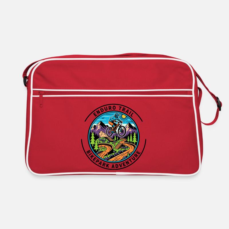 Mountain Path Cyclist Badge Retro Bag