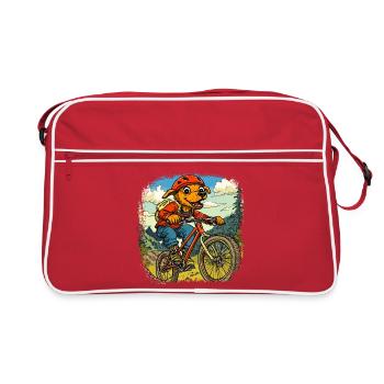 Chien Vélo / Chien VTT - Sac Retro - rouge/blanc - Devant