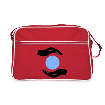 Monde de la Balle de Protection des Mains - Sac Retro - rouge/blanc - Devant