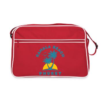 Kamala Beach Phuket Sunset Palm - Retro Bag - red/white - Front