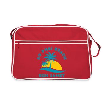 Koh Samet Ao Phai Beach Sunset - Retro Bag - red/white - Front