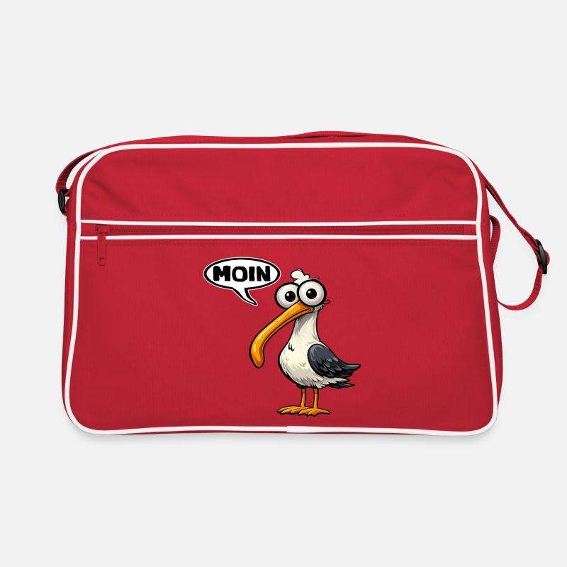 Moin Möwe Comic Miesmuschelartwuermchen  Retro Tasche