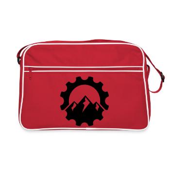 Mountain Chainring – MTB Bike Logo - Retro Bag - red/white - Front