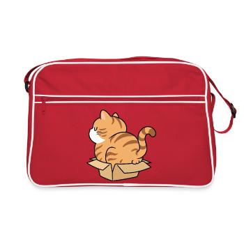 Chaton dans une boîte - Sac Retro - rouge/blanc - Devant