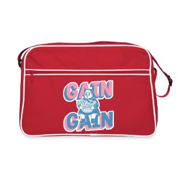 Gain Gain Gym-Mädchen Cartoon - Retro Tasche - Rot/Weiß - Vorne