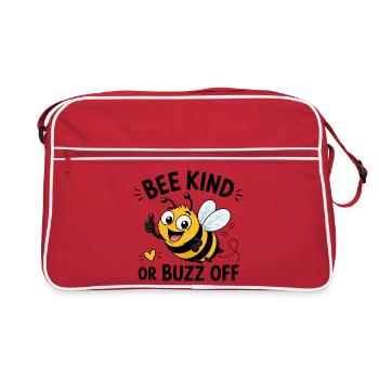 Beekind Bee : Message amical - Sac Retro - rouge/blanc - Devant