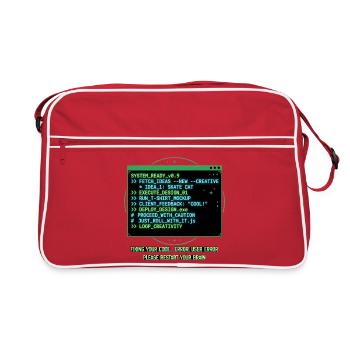 Code Skate Cat - Retro Bag - red/white - Front