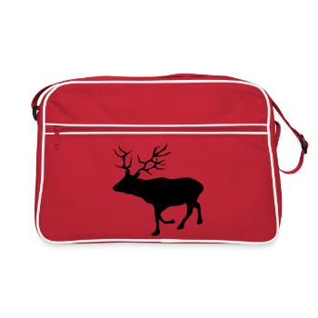 roe deer - Retro Bag - red/white - Front