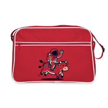 Promenade de taureau d’astronaute - Sac Retro - rouge/blanc - Devant