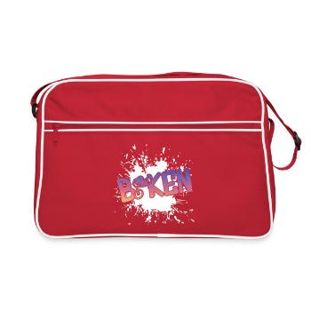 BikeKen Splash Gradient - Retro Tasche - Rot/Weiß - Vorne