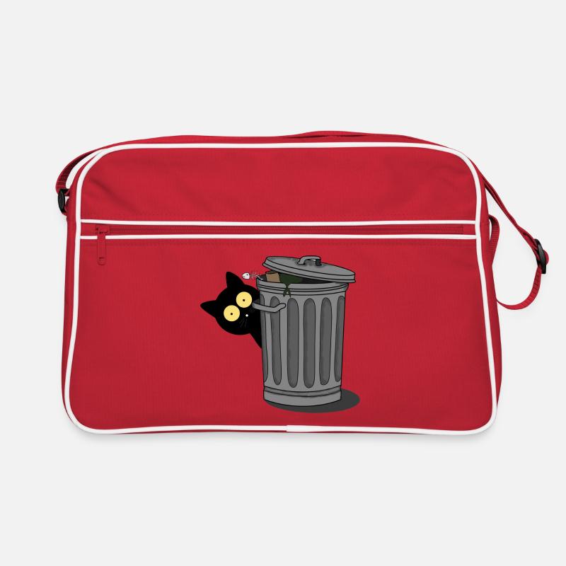 Chat noir observé Sac Retro