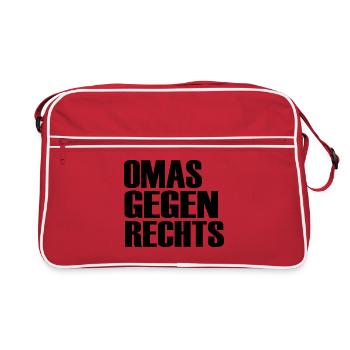 Omas gegen rechts - Retro Tasche - Rot/Weiß - Vorne