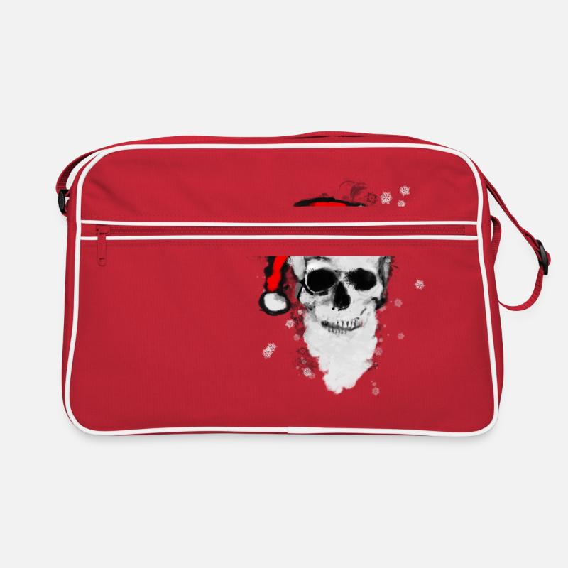Totenschädel Artwork - Weihnachtsmann Retro Tasche