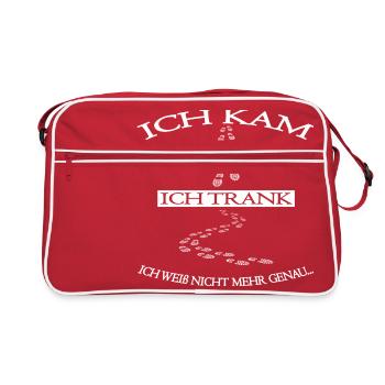 Weiß nicht mehr genau - Retro Tasche - Rot/Weiß - Vorne
