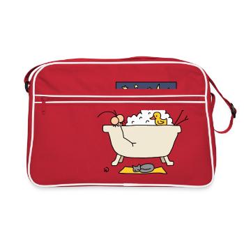 Djenne Bath - Retro Bag - red/white - Front
