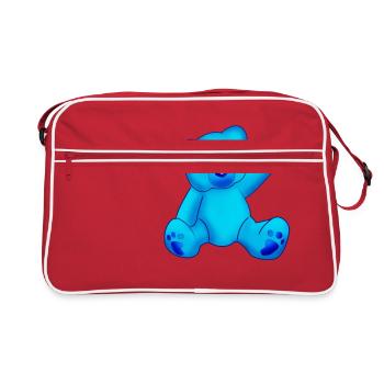 OURSON COULEUR BLEU - Sac Retro - rouge/blanc - Devant