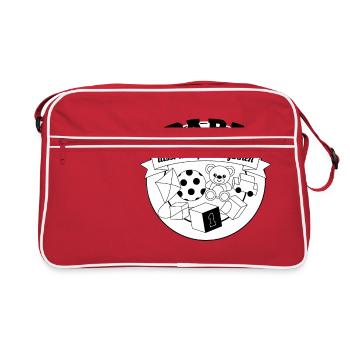 bester Papa - Lasst die Spiele beginnen- - Retro Tasche - Rot/Weiß - Vorne