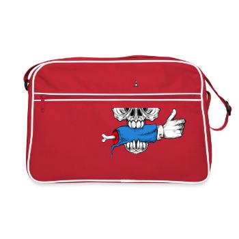 Skull Like - Retro Bag - red/white - Front